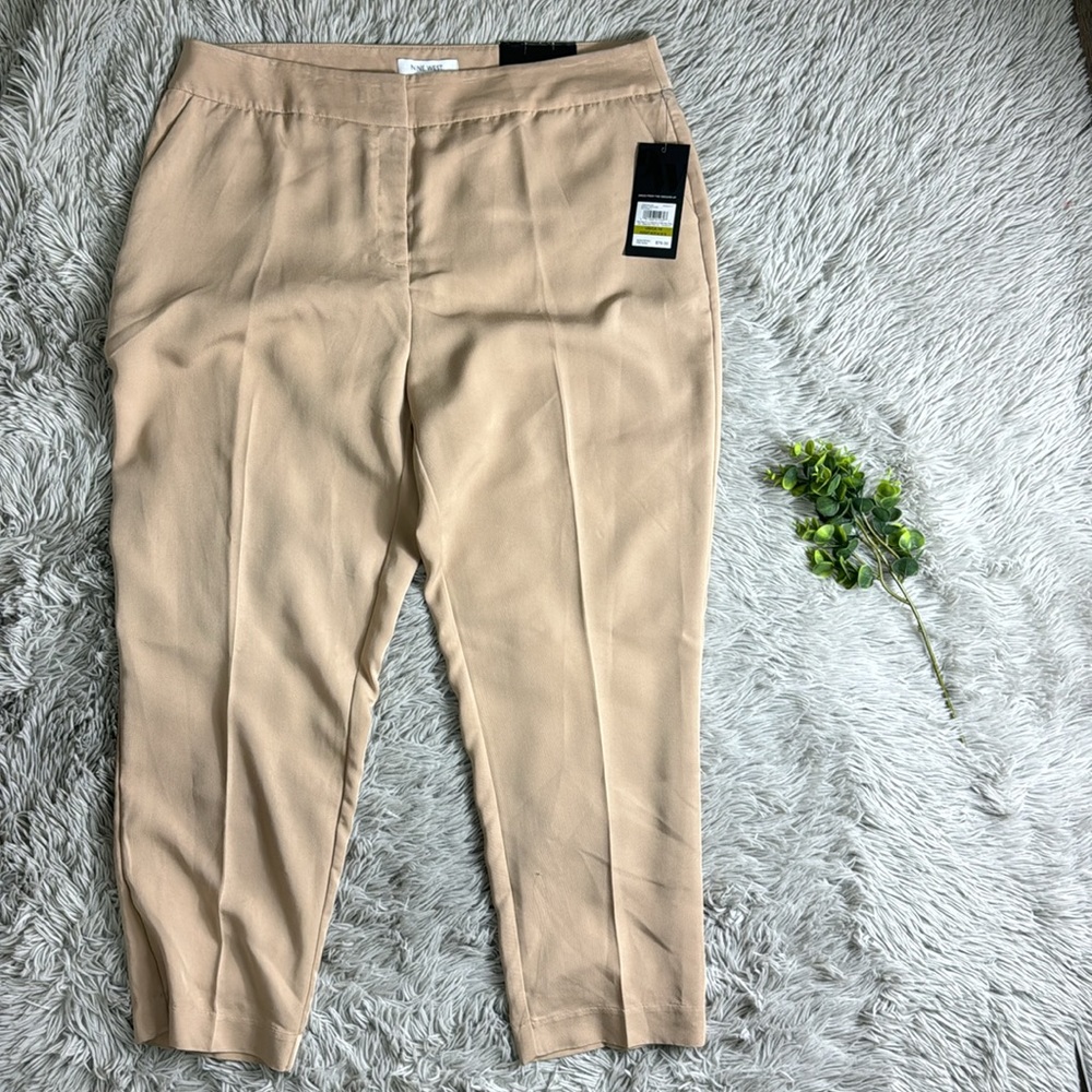 NWT nine west barley tan stretch ankle trousers size 14 - Picture 7 of 7